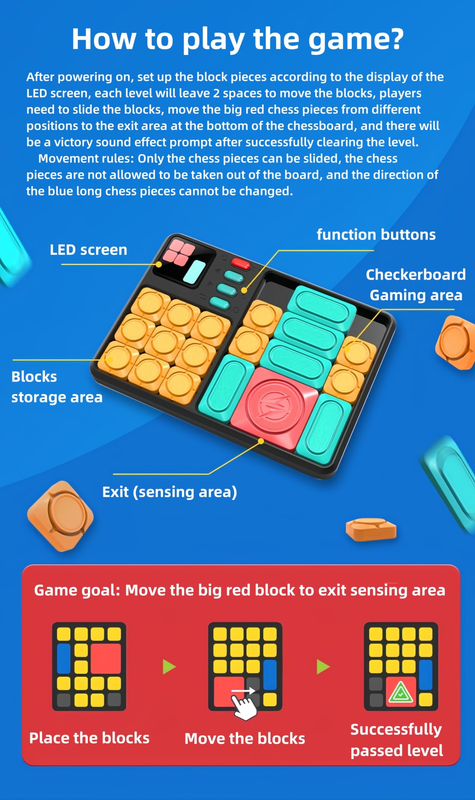 CZT Juego de súper Laberinto Rompecabezas de Bloques Consola de Juego Portátil de Mano Puzles de laberintos Juego de Escape de Rompecabezas Juguetes electronicos Regalos para niños/Adultos/Ancianos