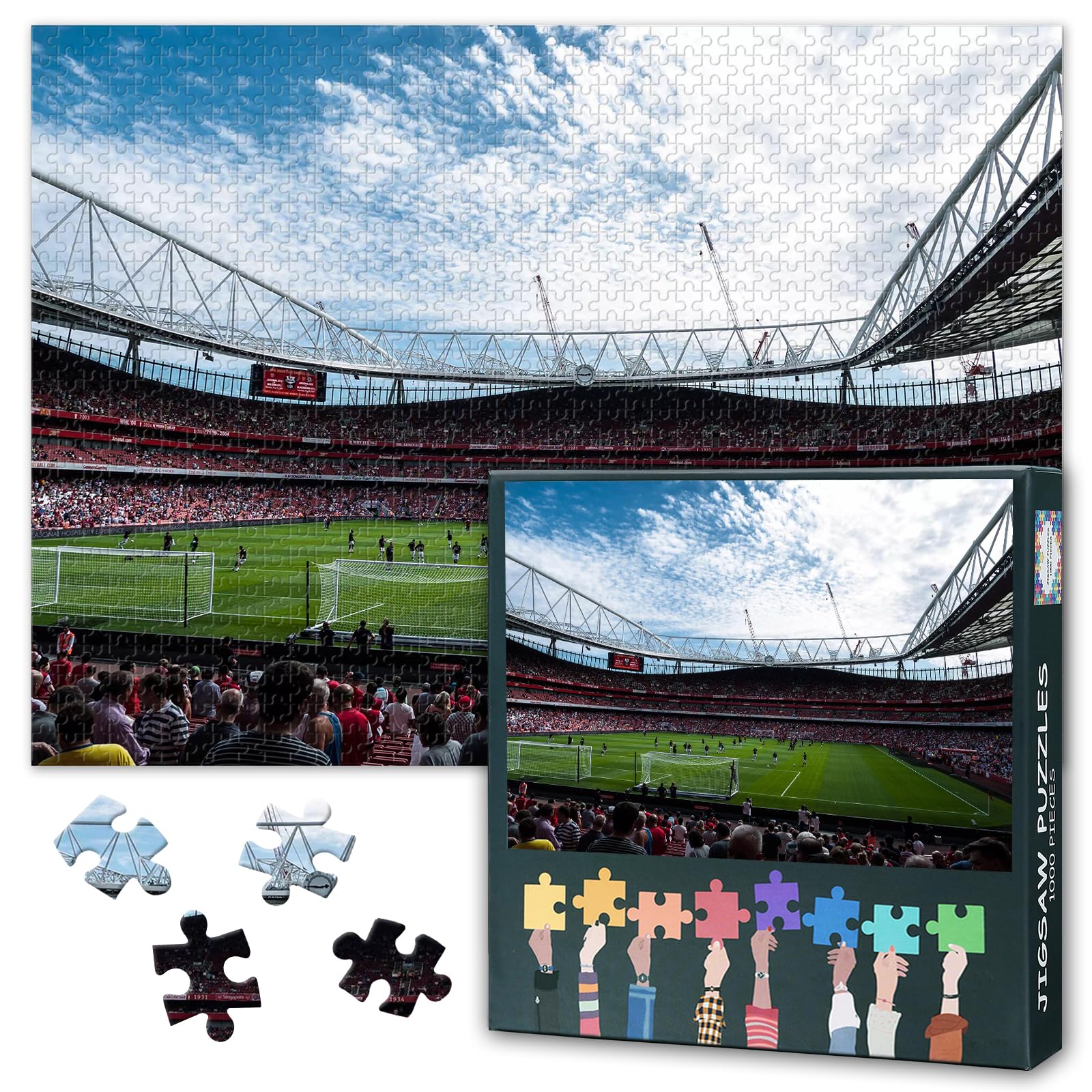Arsenal Top Emirates Football Stadium Jigsaw Puzzle 1000 Pieces – Modern Sports Arena Scene in Stunning Detail | 50x70cm Finished Artwork — image 1