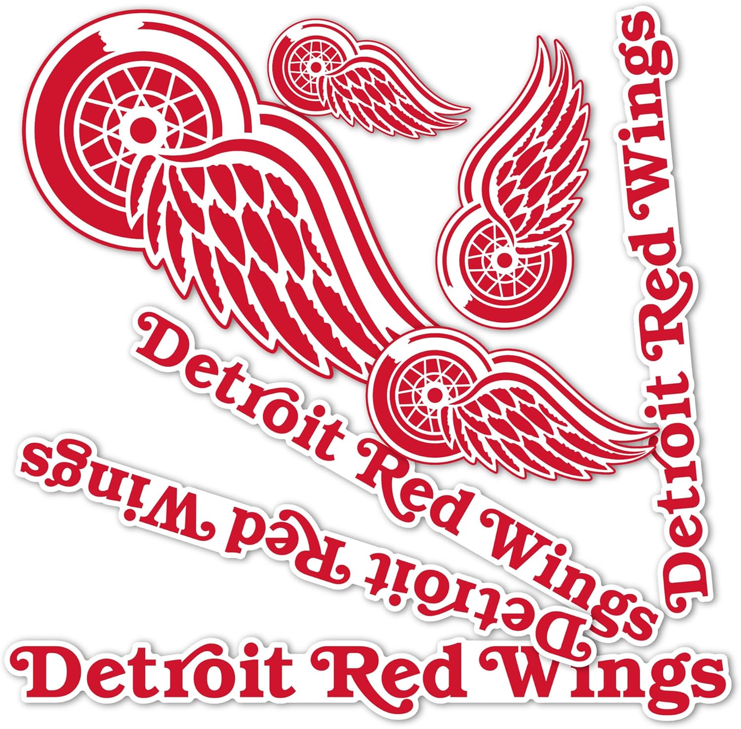 Desert Cactus Detroit Red Wings Sticker Team NHL National Hockey League Vinyl Decal Laptop Water Bottle Car Scrapbook (Type 1-1)