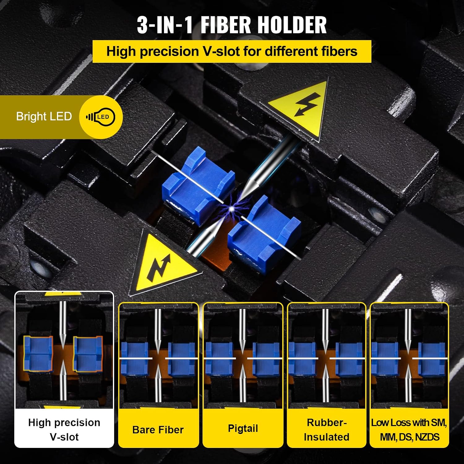 Frее Shірріng 🛒 Mophorn Fusion Splicer Automatic Focus JW4108S FTTH Fiber Optic Fusion Splicer 5 Inch Digital LCD Screen Fusion Splicer Machine Fiber Cleaver Kit