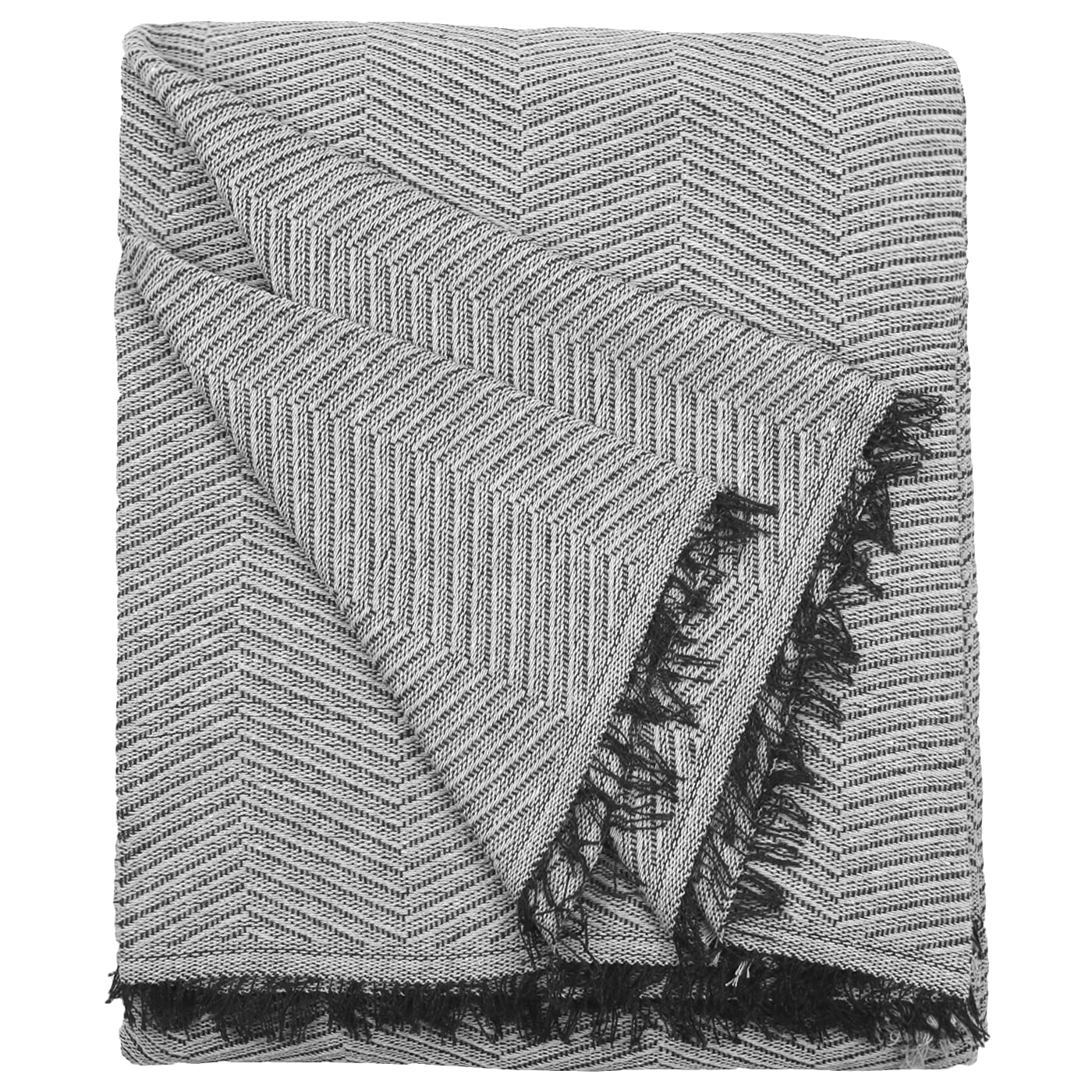 HOME MERCURY - Colcha Multiusos Sofa, Cubrecama, Jarapas, Manta Foulard, Plaid para Cama, Cubresofa, Cómoda Practica y Suave. Poliéster Algodón. (180X260CM, Espiga Gris)