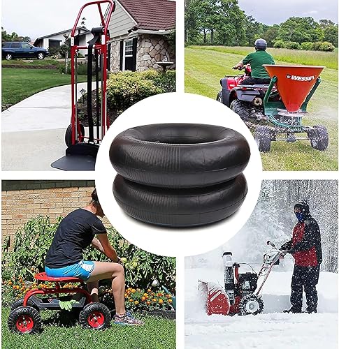 Miniatura 6 de Paquete de 2 tubos interiores 3.50-8 con vástago de válvula para neumático de carretilla de 8 pulgadas, tamaños de llanta