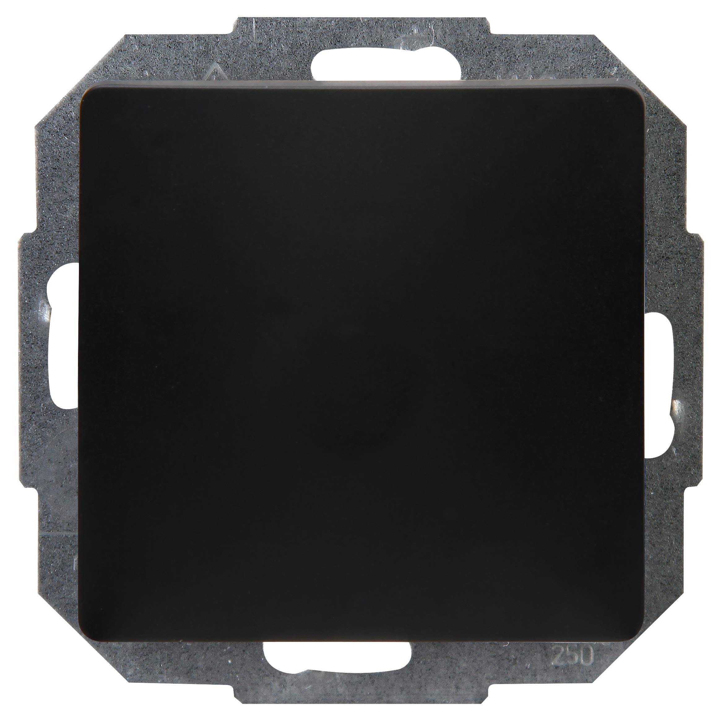 Kopp Paris Button in Matte Black - Stylish IP20 Push Button Flush-Mounted Ideal for Bell and Door Opener - Flush-Mounted Bell Push Button with 10AX Switching Capacity - Light Switch 250 V ~