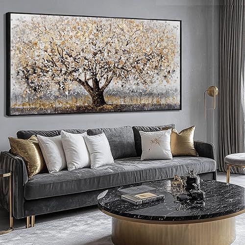 Arte de pared enmarcado marrón y blanco, impresiones florales para decoración de pared botánica, carteles de pared de naturaleza, 24 x 48 pulgadas,