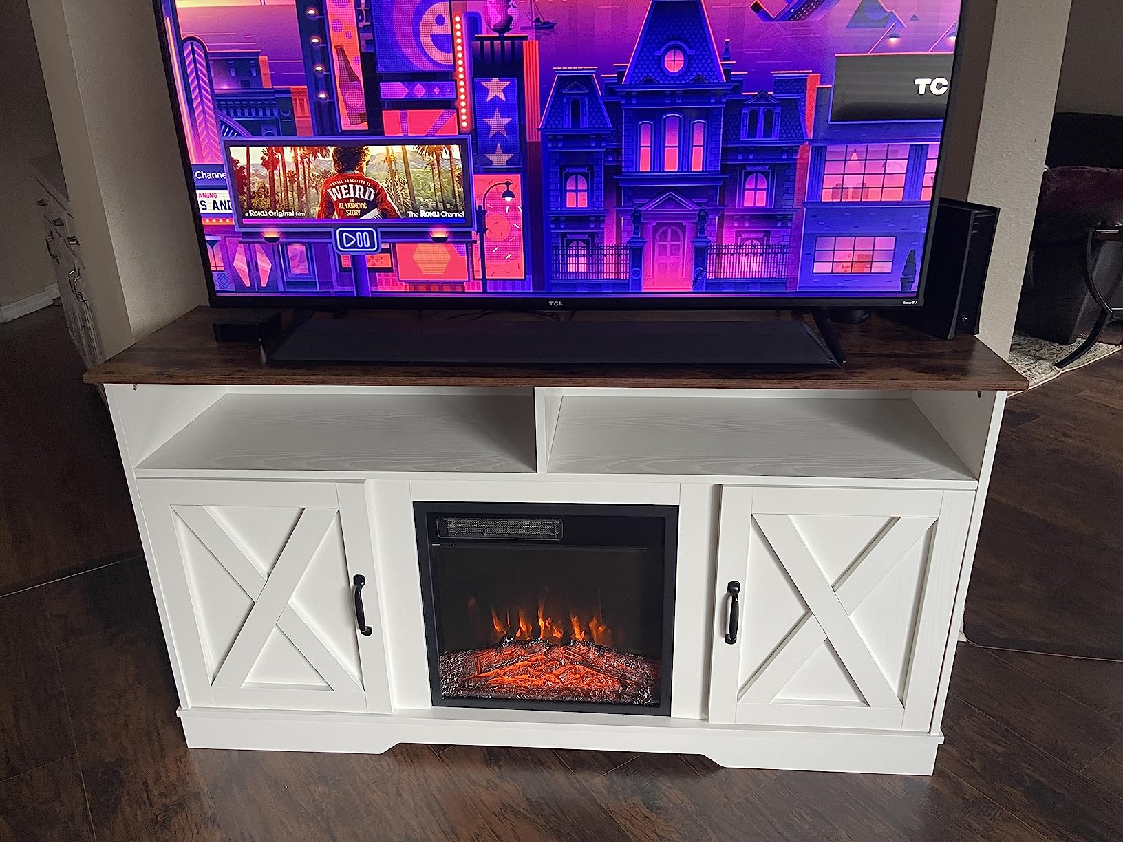 $40/mo - Finance oneinmil Fireplace TV Stand with 18" Electric ...
