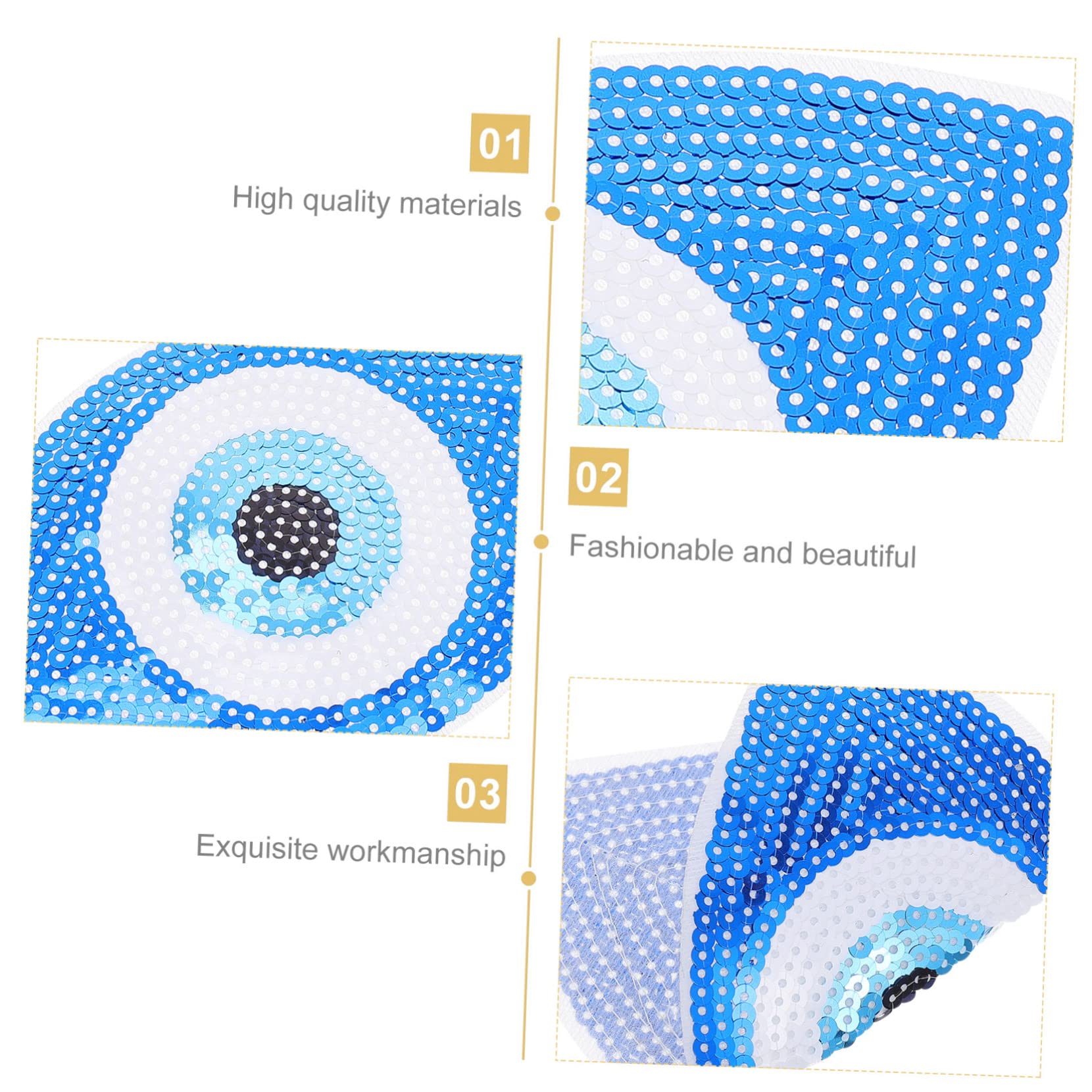ARTIBETTER Parche De Ropa Con Lentejuelas Pack Para Diy Accesorios De Costura Y Reparación De Para Decorar Ropa Y Accesorios 5 Piezas X 8