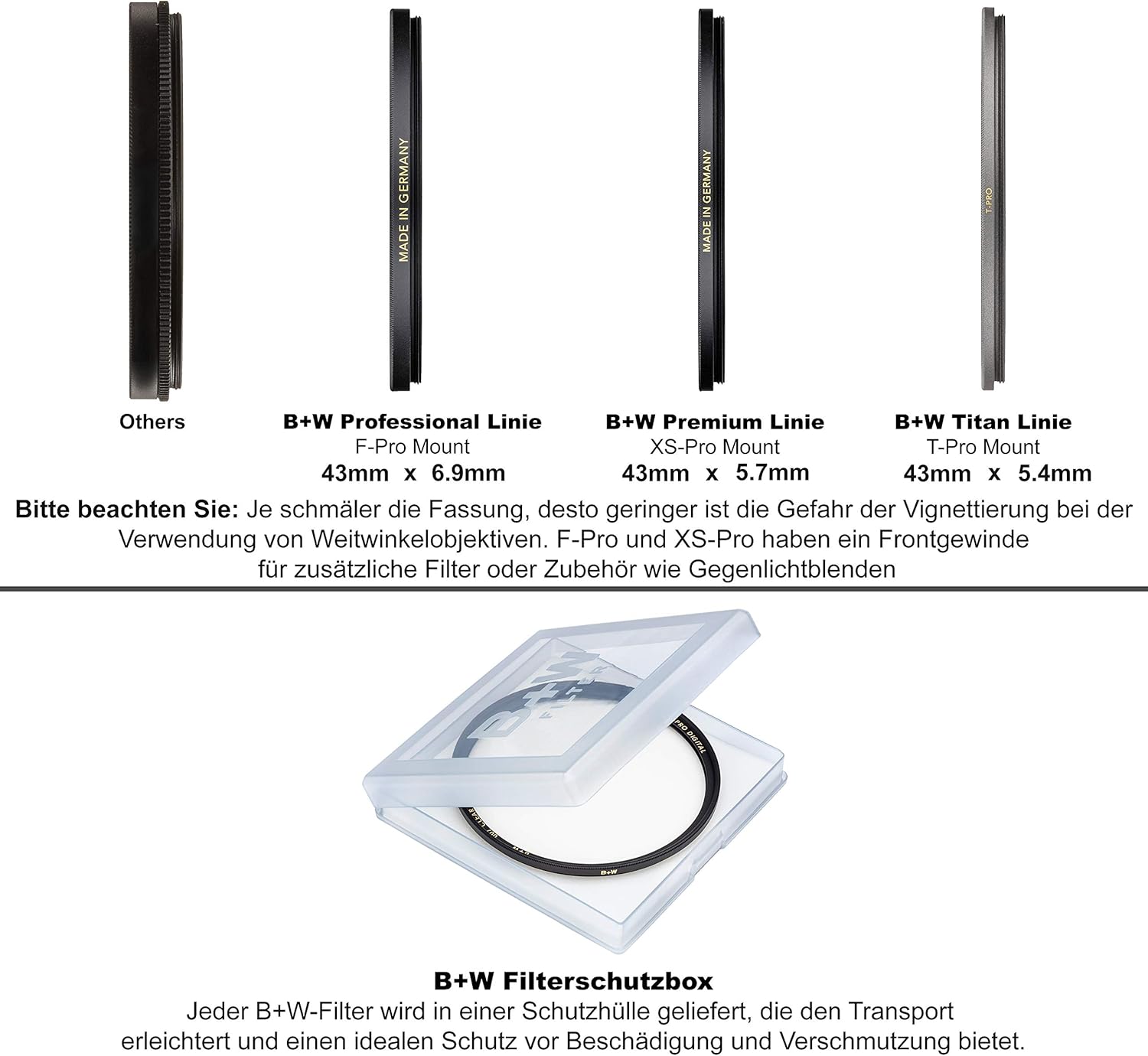 پاک کردن BW 43MM XS-PRO با پوشش نانو با مقاومت بالا (007M) برای لنزهای دوربین