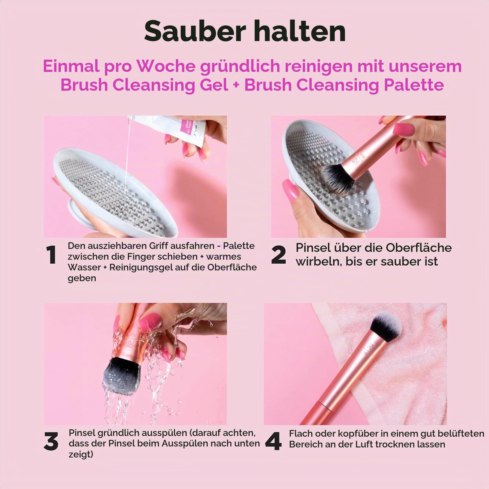 Real Techniques Wrapped In Glow Brush + Sponge Kit, 9 Piece Limited Edition Gift Set