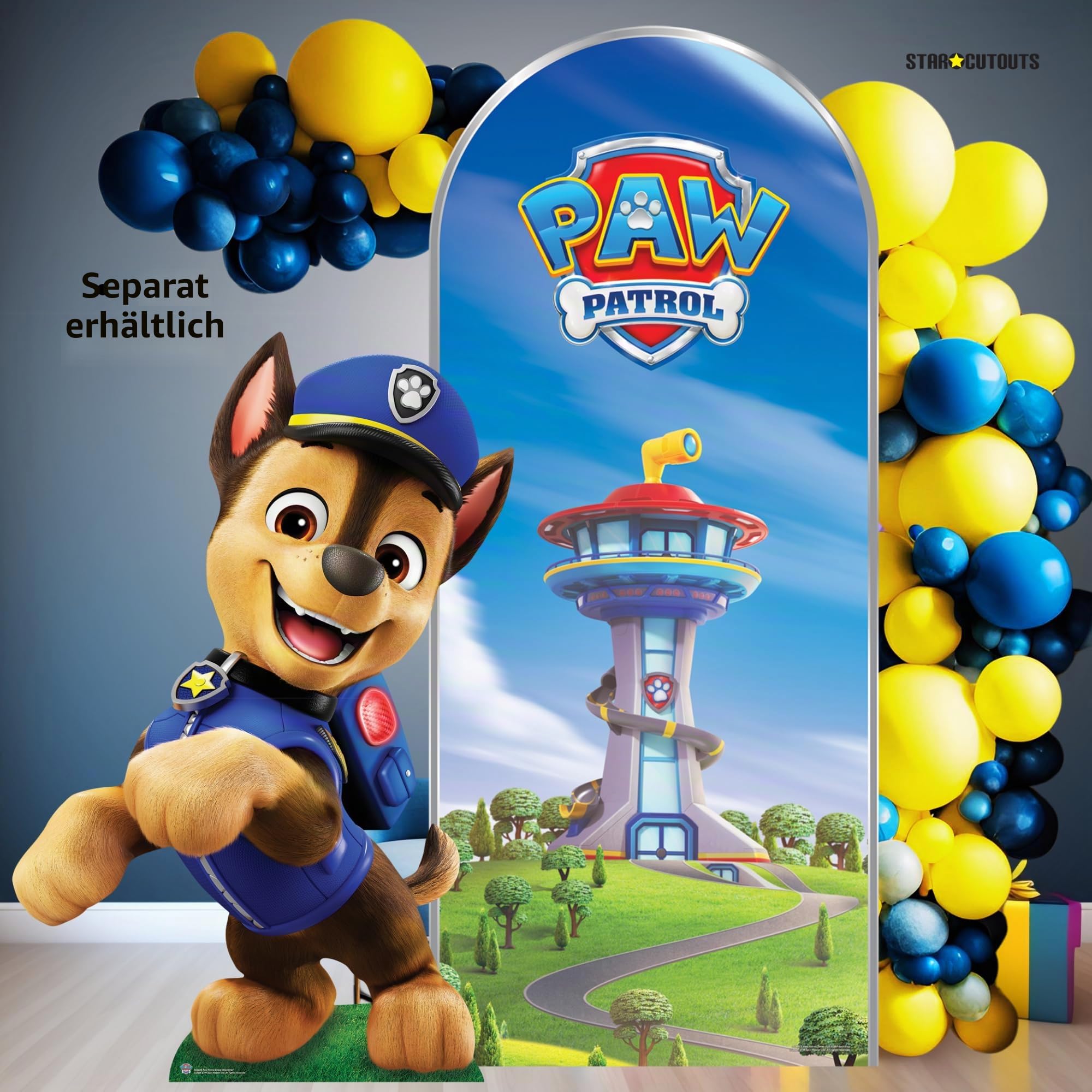 Star Cutouts SC4605 Paw Patrol Chase Police Puppy Pappaufsteller Höhe 133 cm – ideal für Paw Patrol Thema, Partys, Geburtstage & Fans, Raumdekorationen und Veranstaltungen