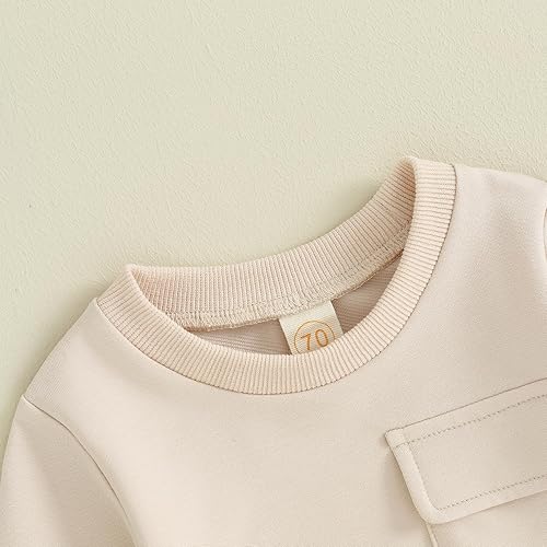 Miniatura 3 de Nie Cuimeiwan Conjunto de ropa de otoño para bebé, niño, niña, ropa de otoño, color de contraste, cálido, para mamá, niño, sudadera y pantalones