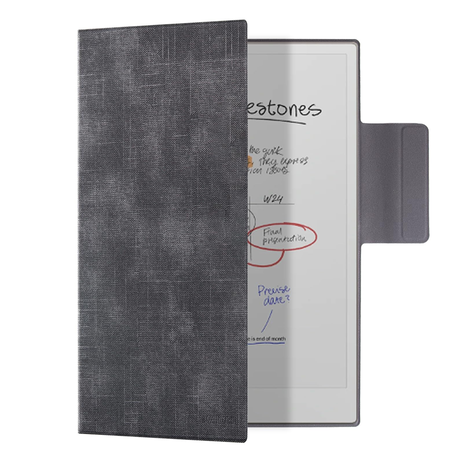 BOZHUORUI Magnetic Case for 11.8" Remarkable Paper Pro 2024 Tablet - Ultra-Thin Lightweight PU Leather Book Folio Cover with Auto Sleep/Wake (Denim