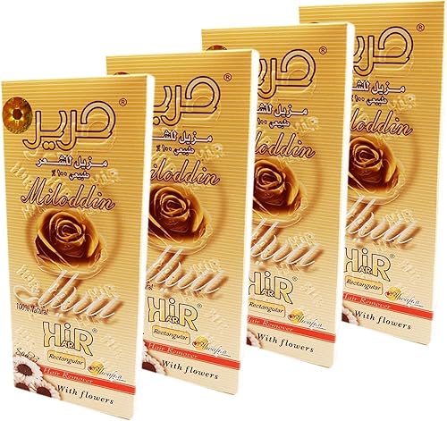 4 paquetes de 3.53 oz Harir Sweet Packets de cera de azúcar para depilación 100% natural pasta para bikini, piernas, espalda, brazos y cara,