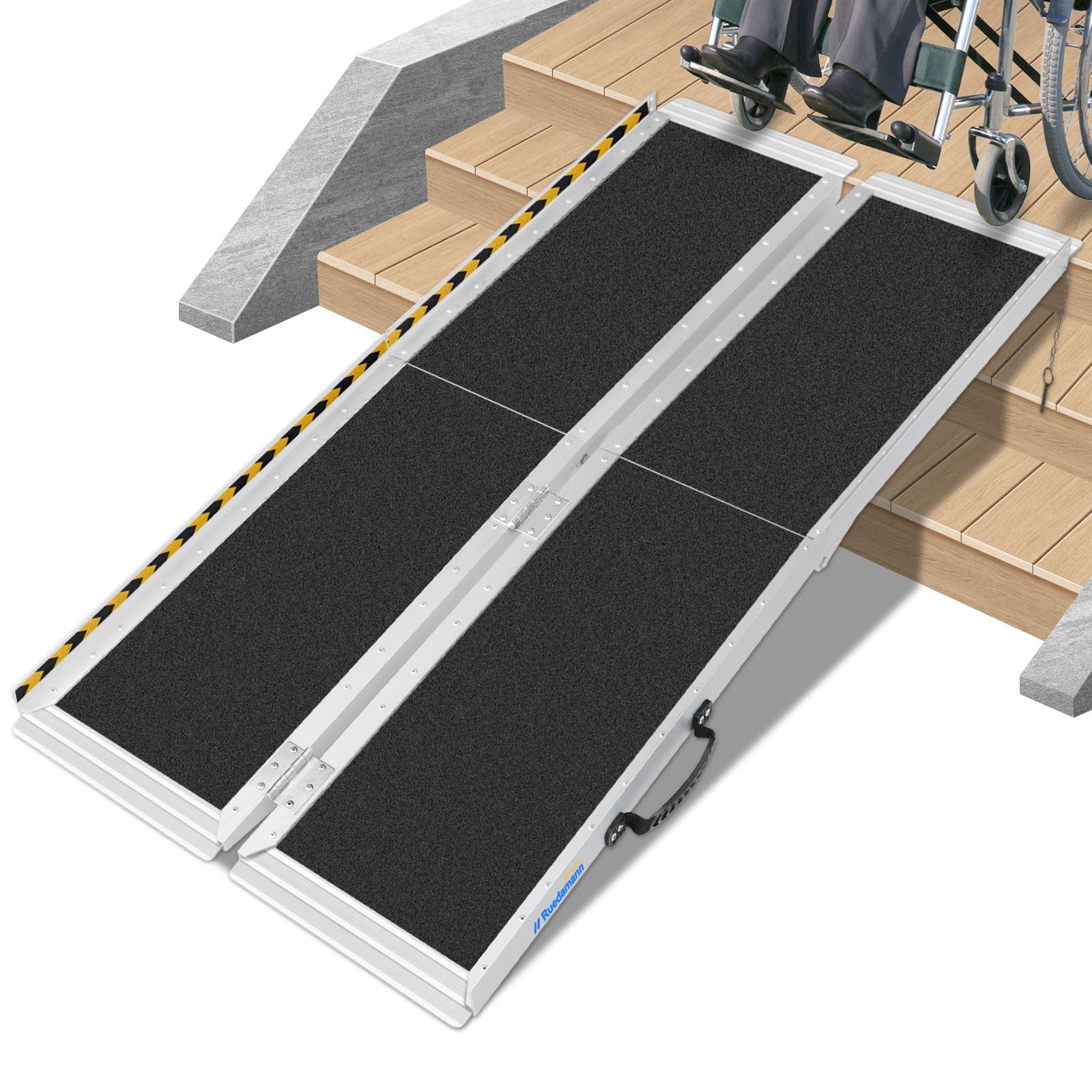 Amazon | Ruedamann 車椅子 スロープ 長さ183cm 幅73cm 車椅子用