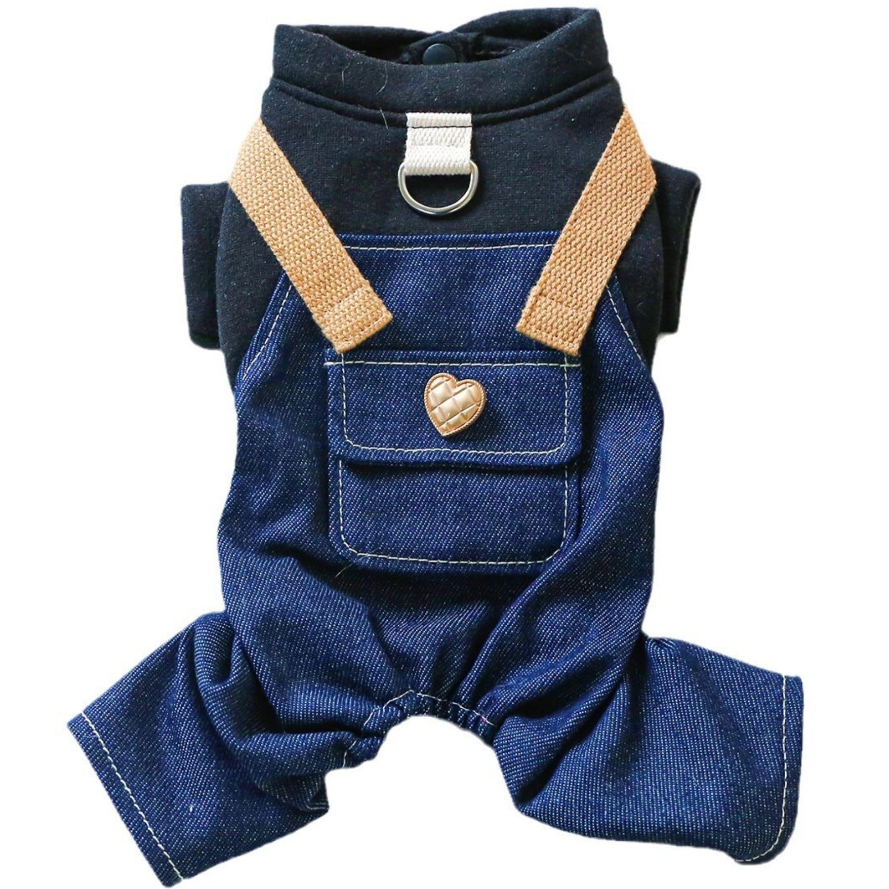 Dog Suit Denim Dog Pants Overalls for Small Dogs Cats Boy Girl Pet Pants 4 Legged Outfits Puppy Jumpsuit Clothes