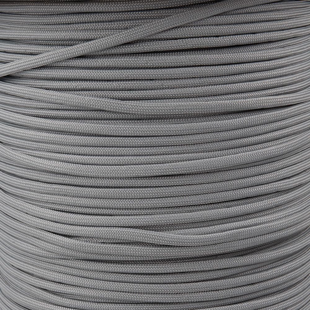 Paracord Planet Solid Color 550lb Paracord – 7 Strand Type III Nylon Cord for Indoor and Outdoor Tasks – Ash (25 ft)