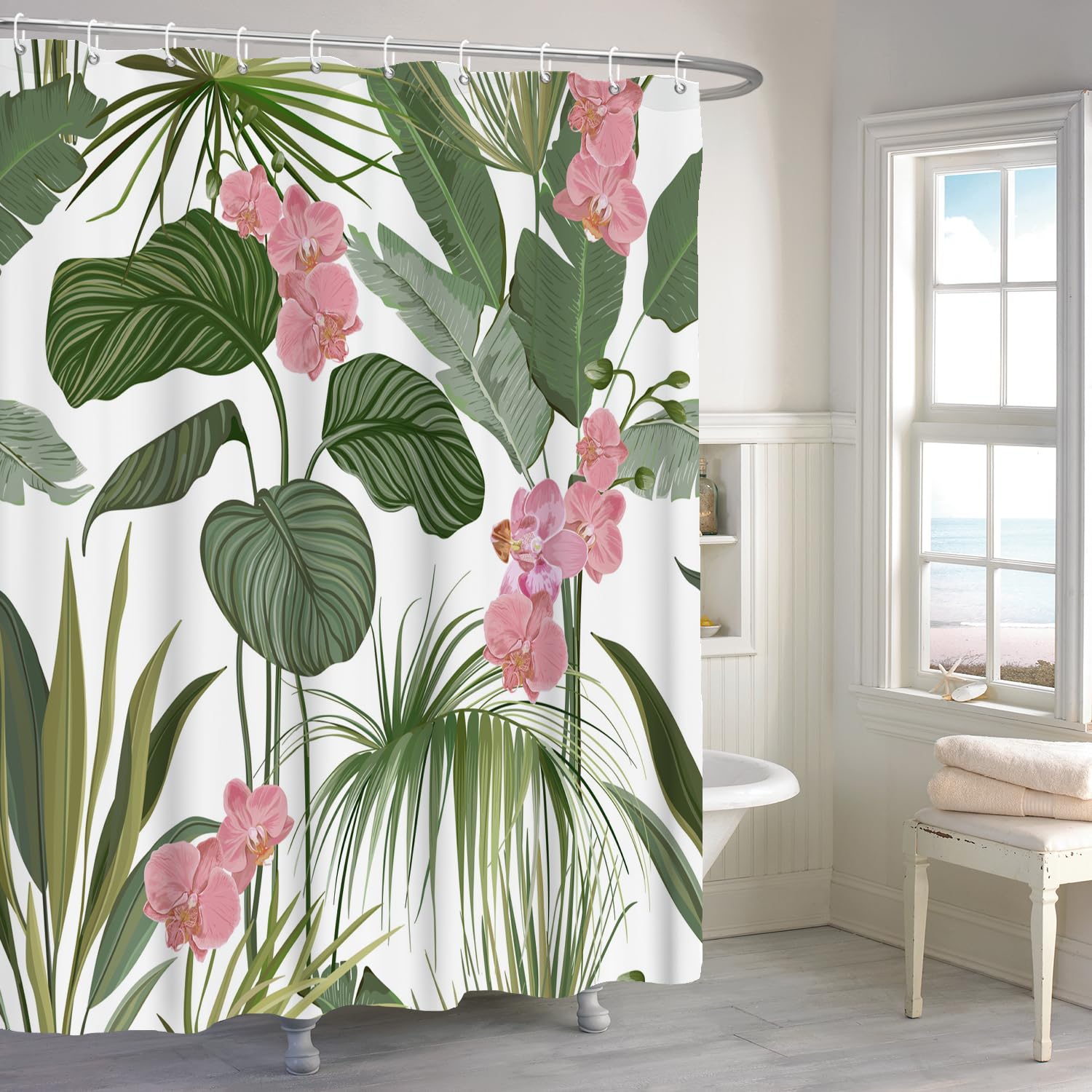 ASDCXZ Leaves Shower Curtain 180x180 cm - Image 3