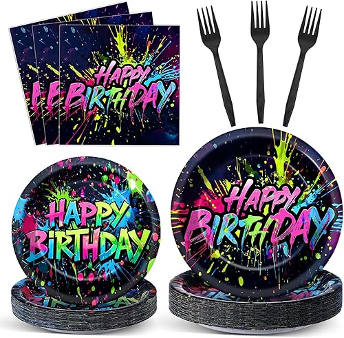 Miniatura 43 de 100 piezas de platos y servilletas de fiesta mexicanas Serape, suministros de fiesta, juego de vajilla para el Mayo, día de los muertos, decoración