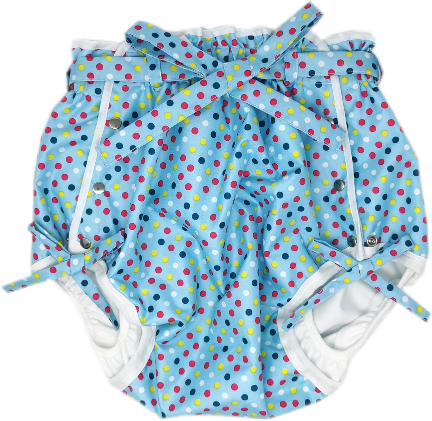 懐古 大人おむつカバー Lサイズ テカテカサテン 裏ソフトビニール 金属