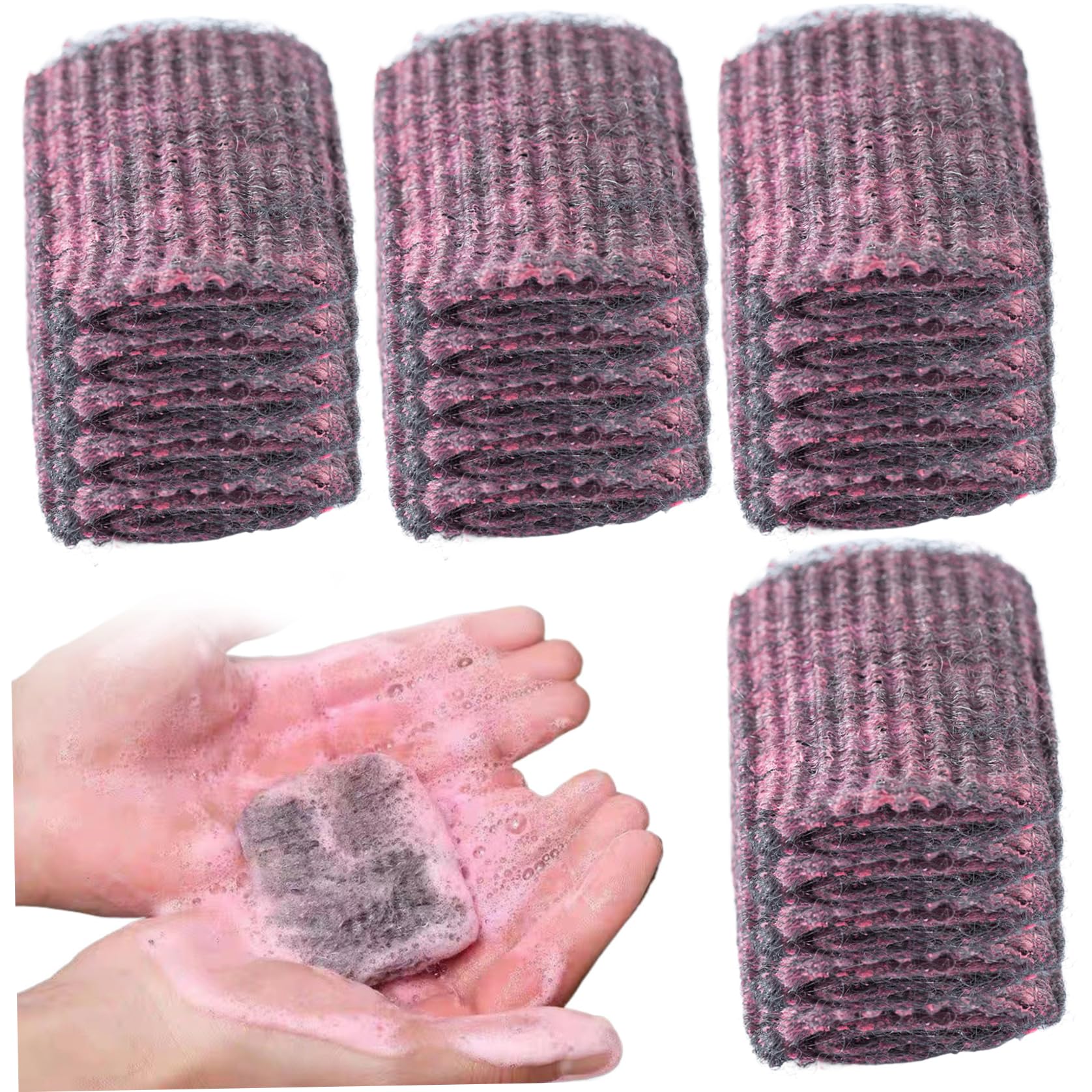 Aetherize 20Pcs Steel Wool Soap Pads Pre-Soaped Steel Wool Scrubber Effective Clean Soap Pads Non Scratch Metal Scouring for Cleaning Pots, Pans, Ovens Tough Kitchen Grease