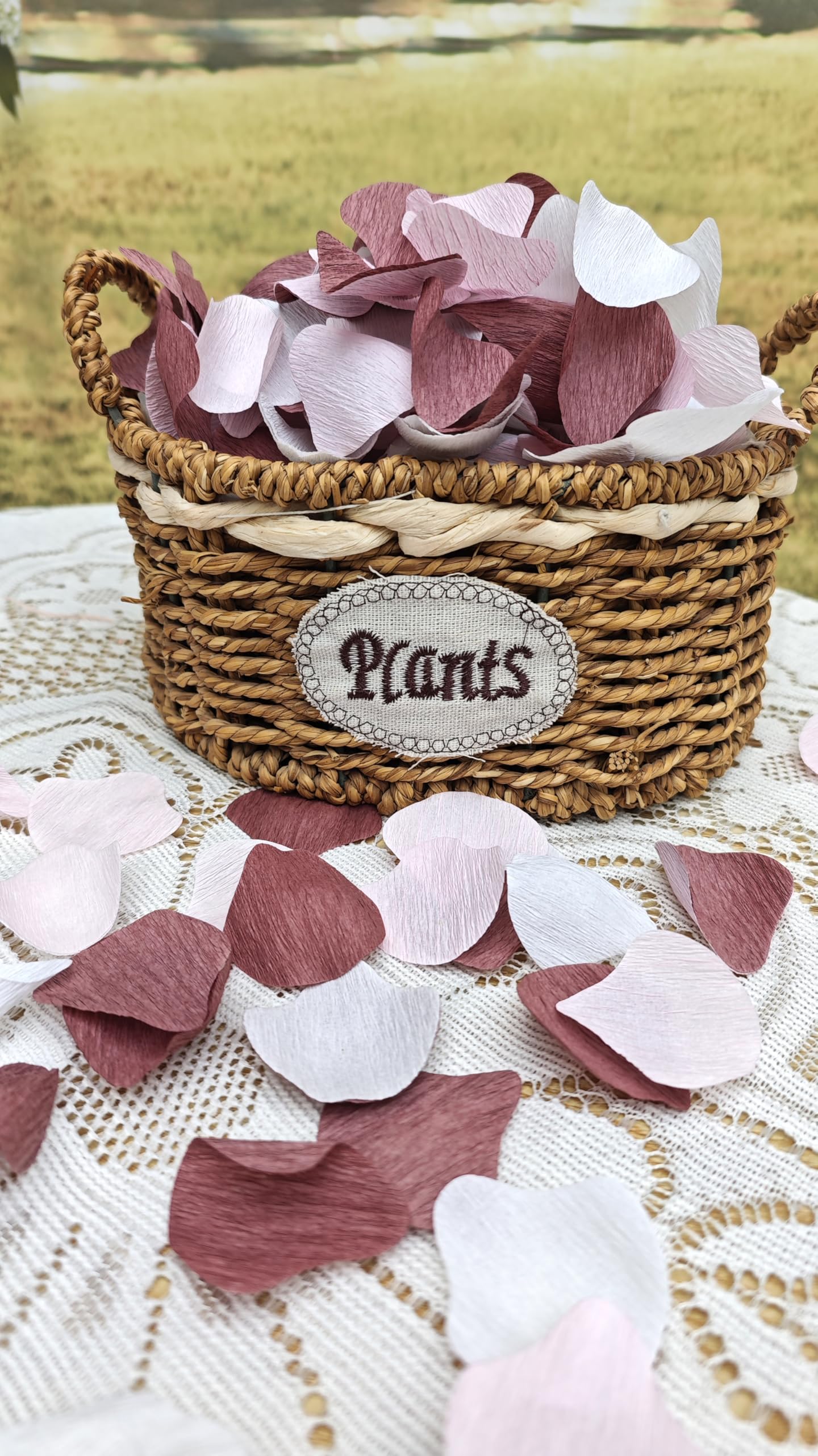 600 PCS Crepe Paper Wedding Petals Confetti - Burgundy Gold Navy Blue Table Scatter For Events