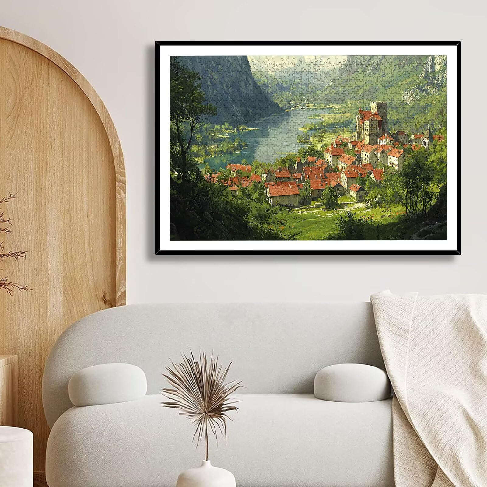 Puzzle 3000 elementów dla dorosłych, puzzle krajobrazowe dla dorosłych i dzieci, duże drewniane puzzle z pudełkiem, gra koncentracyjna dla dorosłych, 3000 elementów puzzli miasto do dekoracji ścian