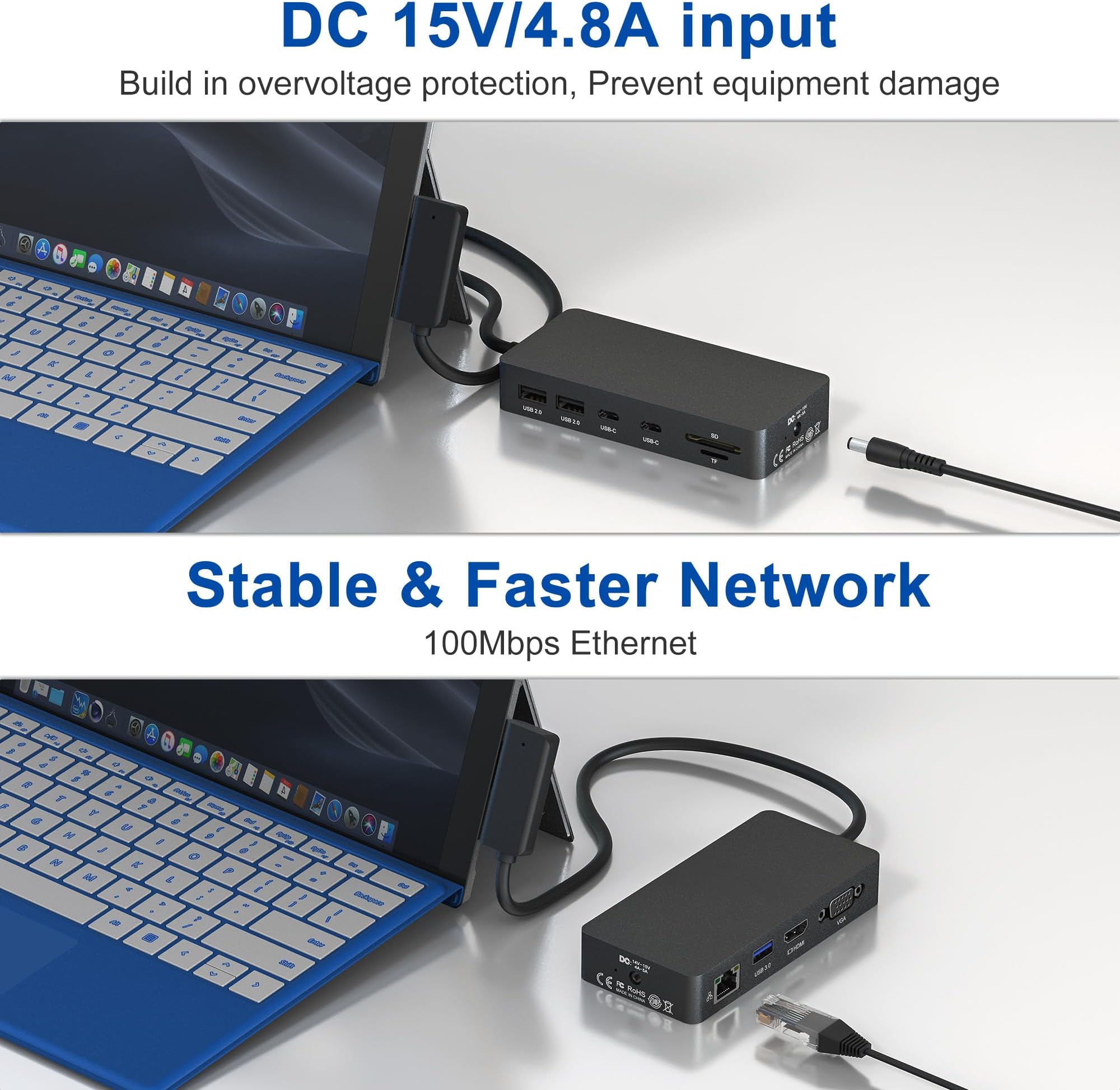 Microsoft Surface Dock stacja dokująca z trzema wyświetlaczami 4K 60 zdjęcie 6