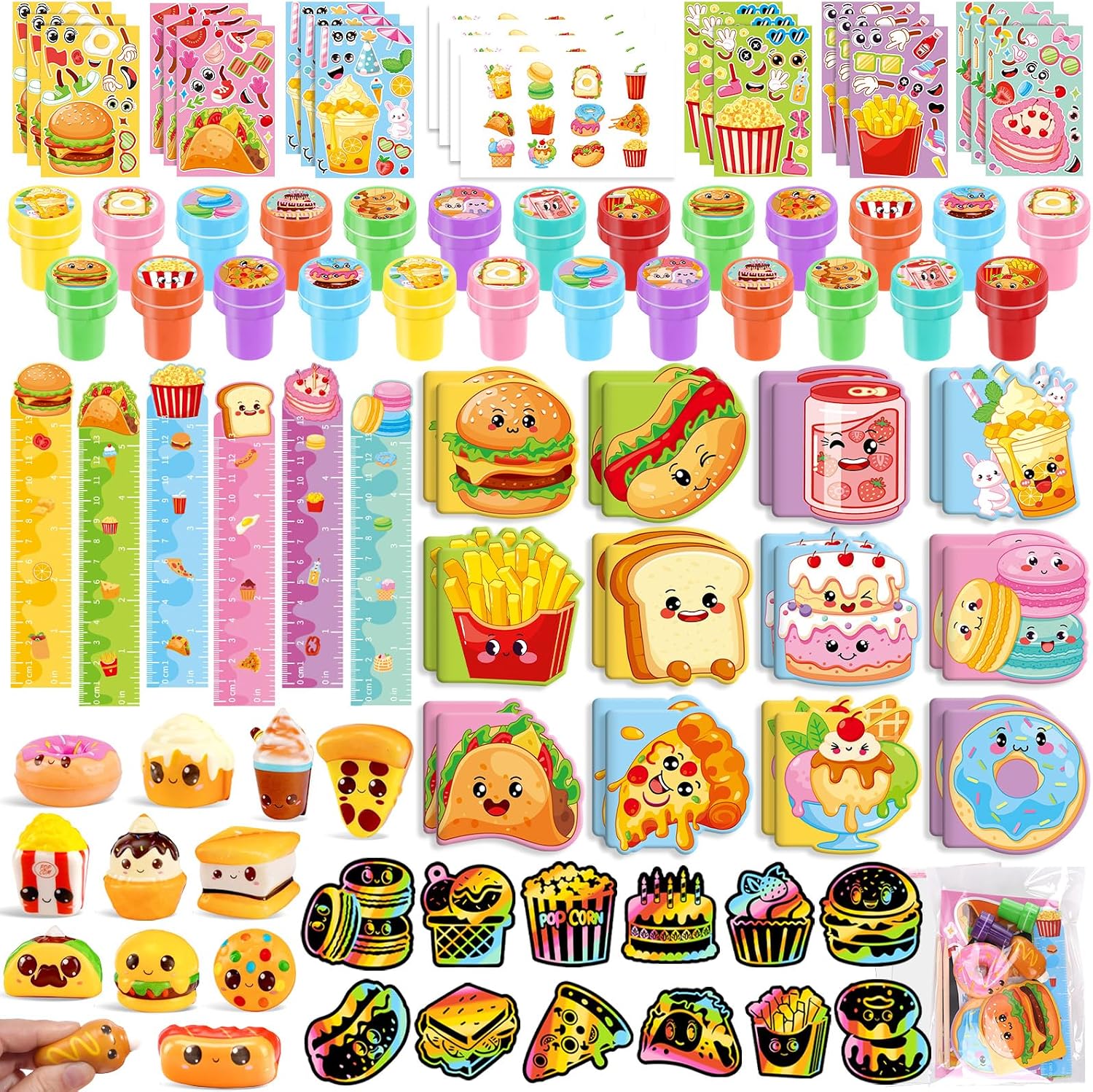 BenLouis 192Pcs Food Stationery Set Party Favors for Kids