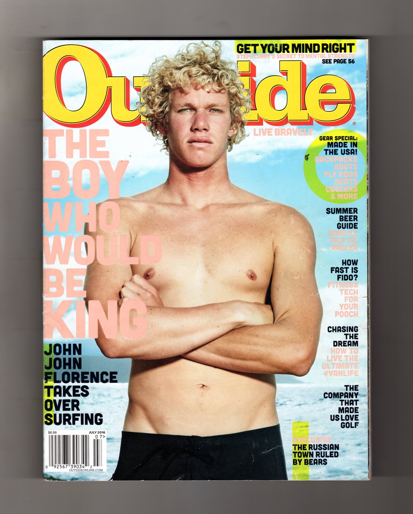 Outside Magazine (July, 2016) John John Florence Cover: Lawrence J. Burke  (Chairman / Editor in Chief); Christopher Keyes (Editor): Amazon.com: Books