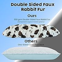 Vista 5 de OMEO Almohada de cuerpo completo esponjosa de invierno, almohada de embarazo de espuma viscoelástica, almohada de lactancia para dormir de lado