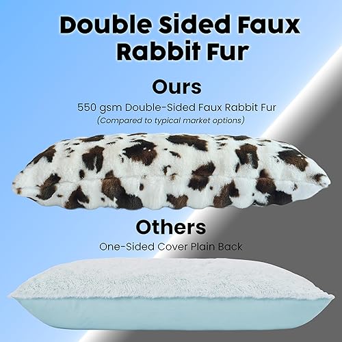 Miniatura 5 de OMEO Almohada de cuerpo completo esponjosa de invierno, almohada de embarazo de espuma viscoelástica, almohada de lactancia para dormir de lado,