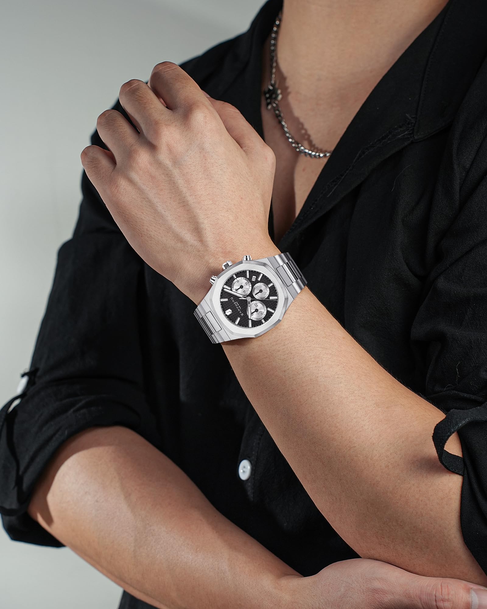 SAPPHERO Uhren Herren Uhren für Männer Luxus Herrenuhr wasserdichte Herrenarmbanduhr Business Datum Sport Zeit Mode Edelstahl
