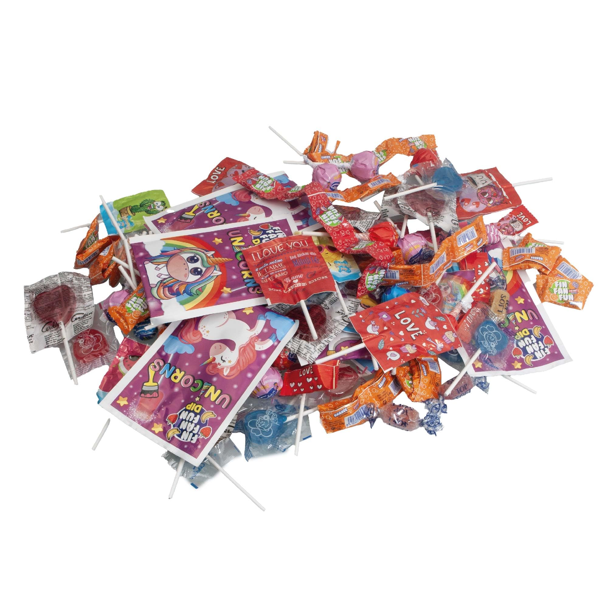 Caramelos Cerdán | Party Mix- Pack de 100 Caramelos y Chuches de Sabores Surtidos - Relleno de Piñata Sin Gluten - Ideal para Bolsas de Cumpleaños, Comuniones, Bautizos o Fiestas