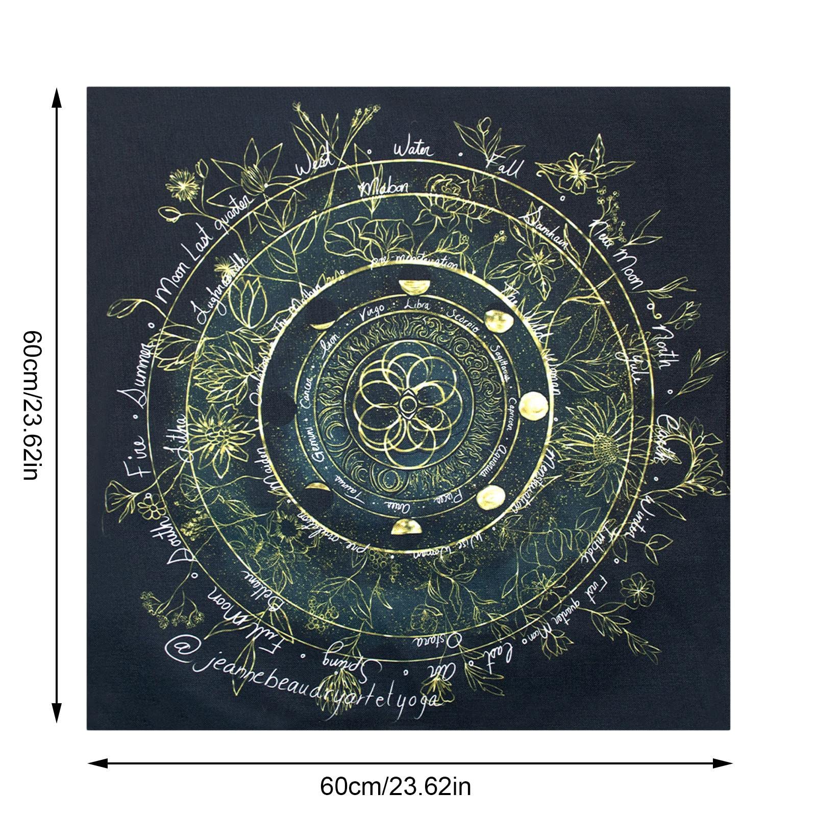 LQIOACU Tarot-Tuch 49x49cm - Esoterik Altartuch Für Rituale, Tarotkarten & Pendel