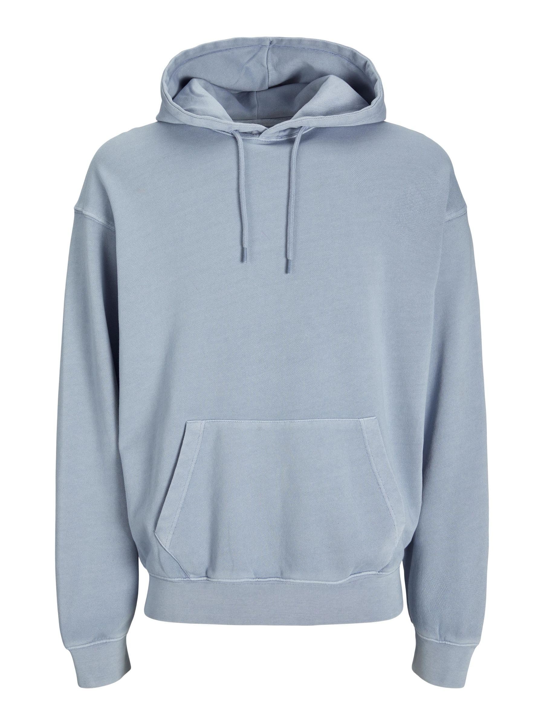 JACK&JONES JJECHARGE Faded Sweat Hood Noos, Chambray Blue, L