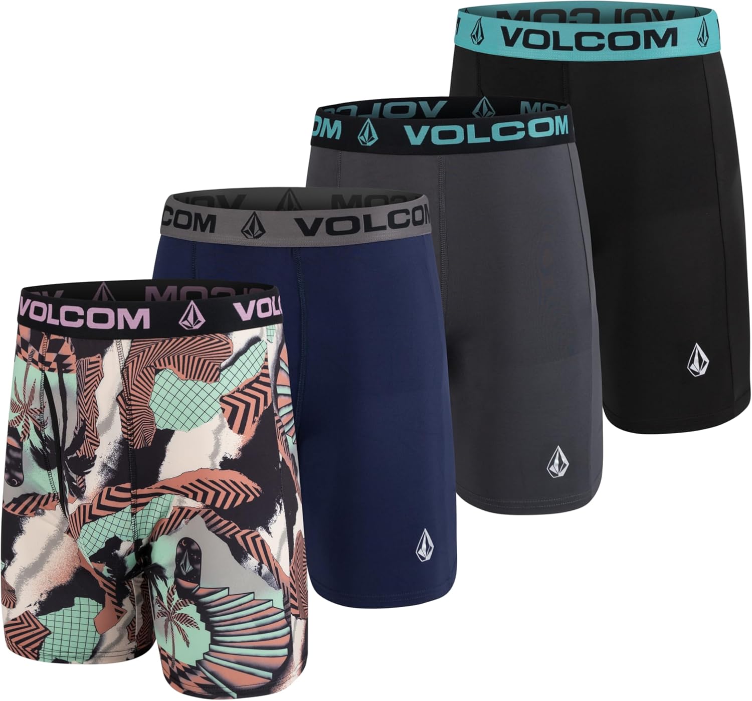 Volcom Mens Boxer Briefs Poly Spandex Performance Boxer Briefs Underwear