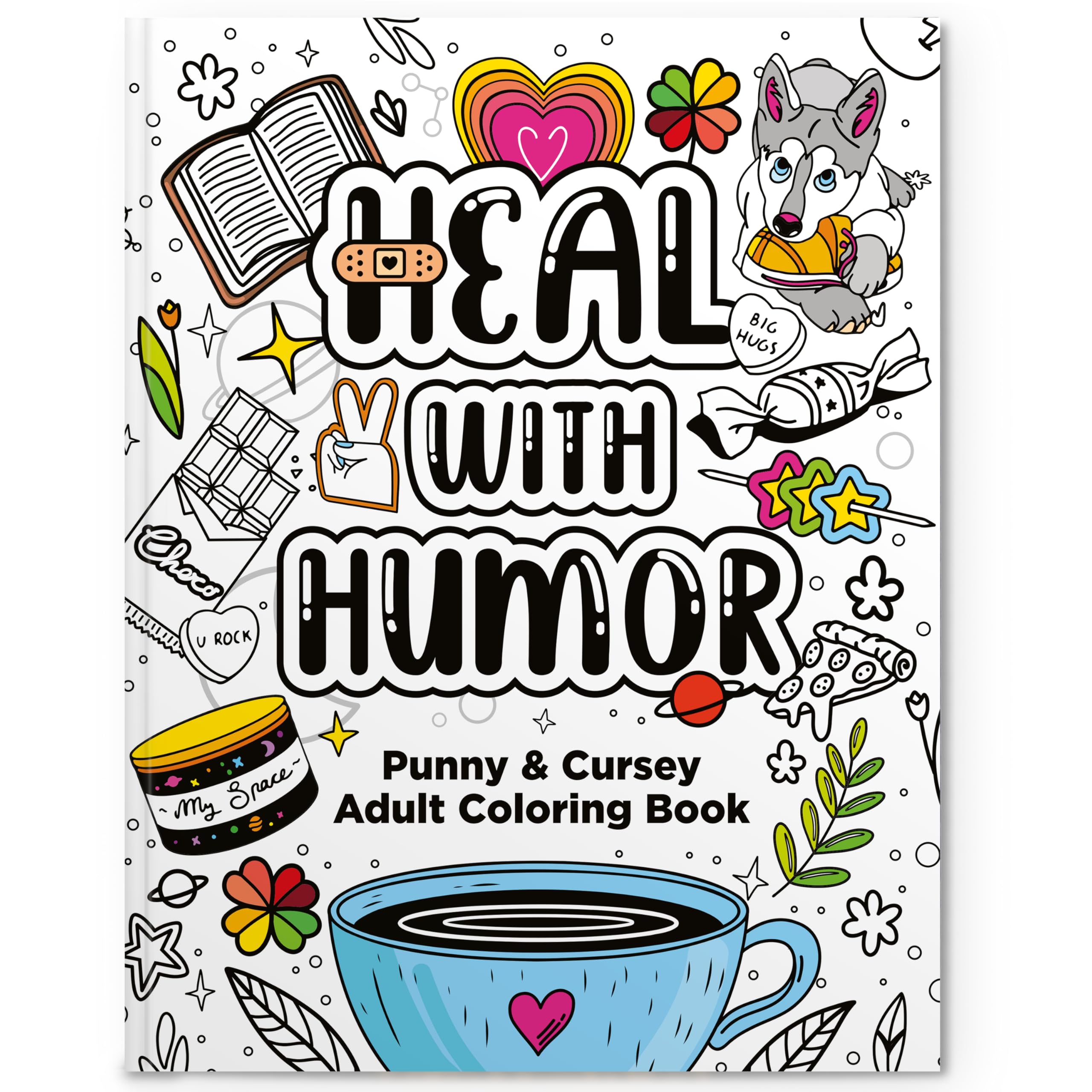Adult Coloring Book for Women - Funny Coloring Books for Adults with Punny & Cursey Designs, Stress Relief and Relaxation Gift, Self Love and Self Care Humor Gift for Her, Heal with Humor