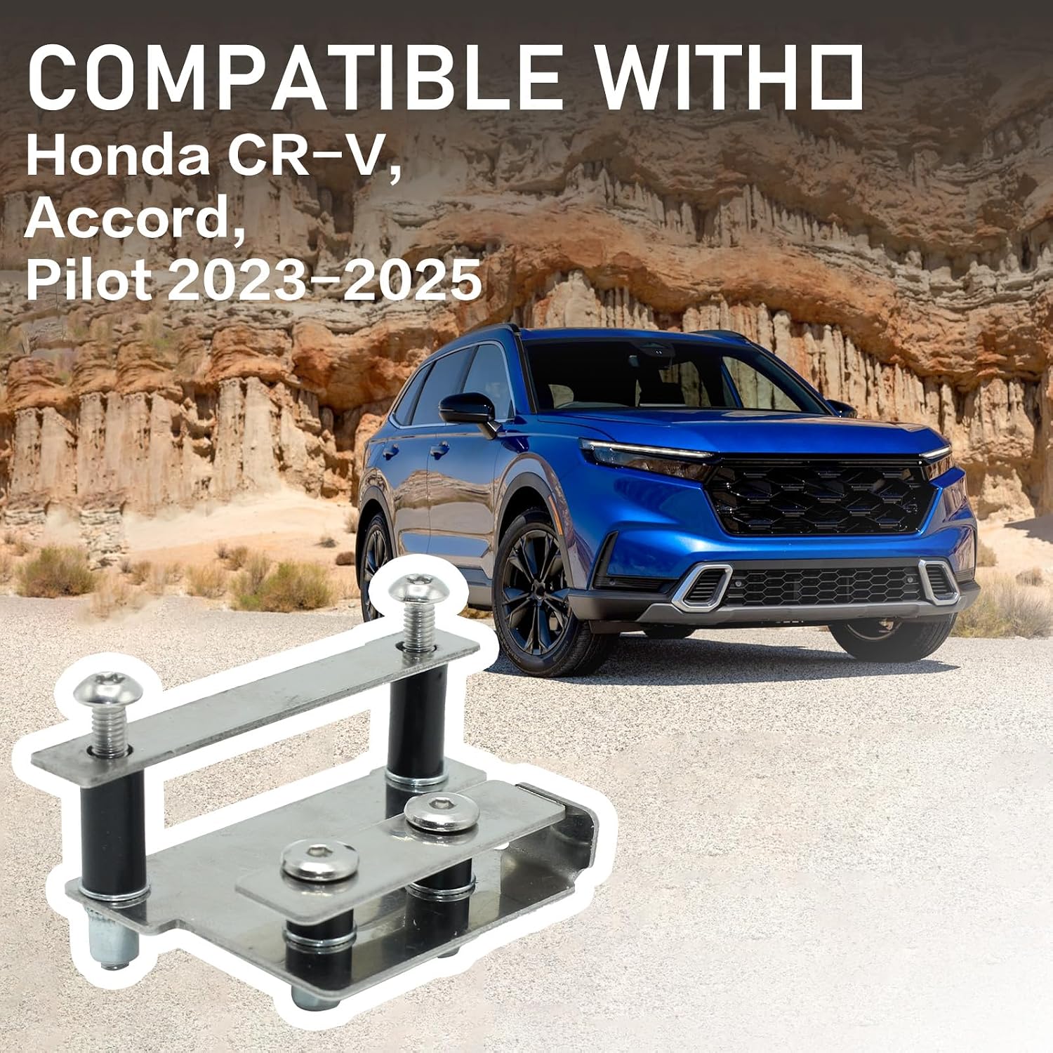 Radar Shield Front Radar Sensor Protector Cover Fits for Honda Accord CR-V CRV Pilot 2023 2024 2025 2026, Stainless Steel Anti-Theft Sensor Guard