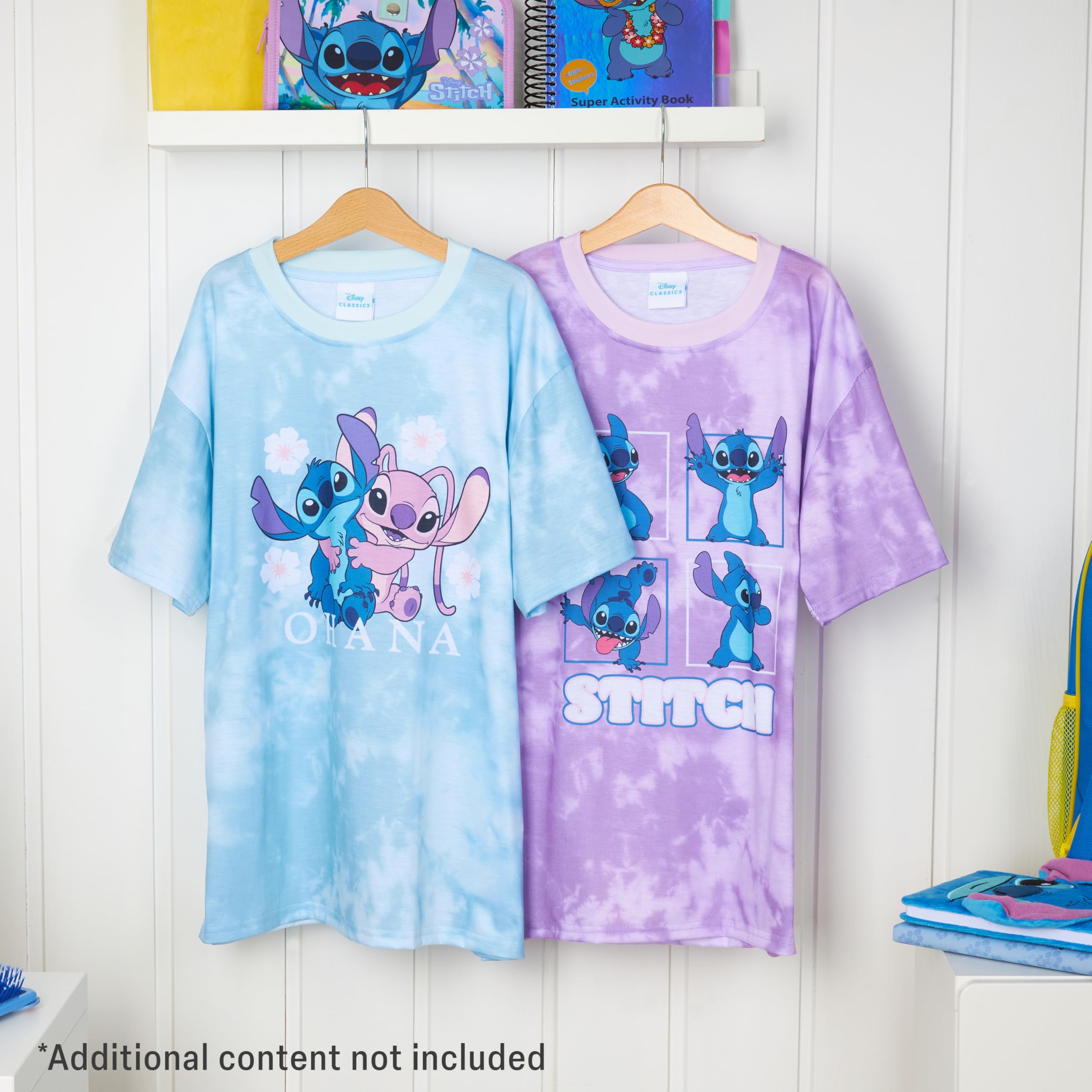 Disney Stitch Pack Camisetas Niña Adolescentes Conjunto de 2 Camisetas Manga Corta Ropa de Verano Niña Regalos para Niños