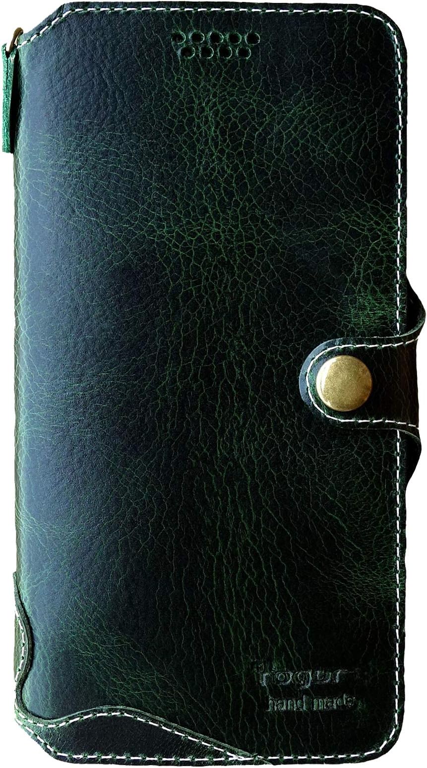 Yogurt for OnePlus 7 Pro Genuine Leather Wallet Cases Cover Handmade Green