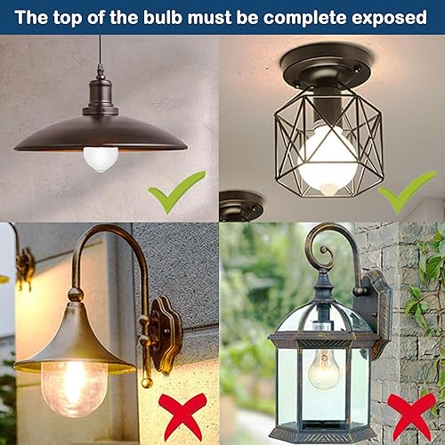 Miniatura 6 de Bombillas con sensor de movimiento – 9 W (equivalente a 60 W) E26 bombilla LED activada por movimiento de 5000 K, luz diurna del atardecer al