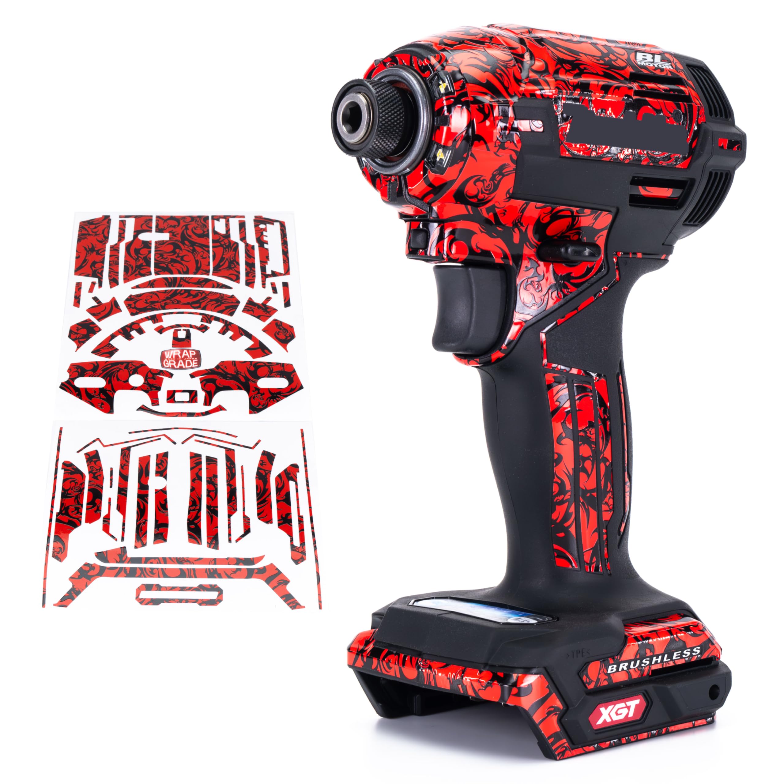 WRAPGRADE TD002G XGT vinilo Chaos Tribal Red con corte de precisión premium