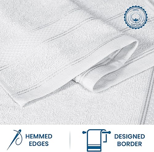 Miniatura 5 de Casa Lino Toallas de mano 100% algodón para baño, toallas de cocina suaves, altamente absorbentes y de secado rápido, juego de toallas de gimnasio,