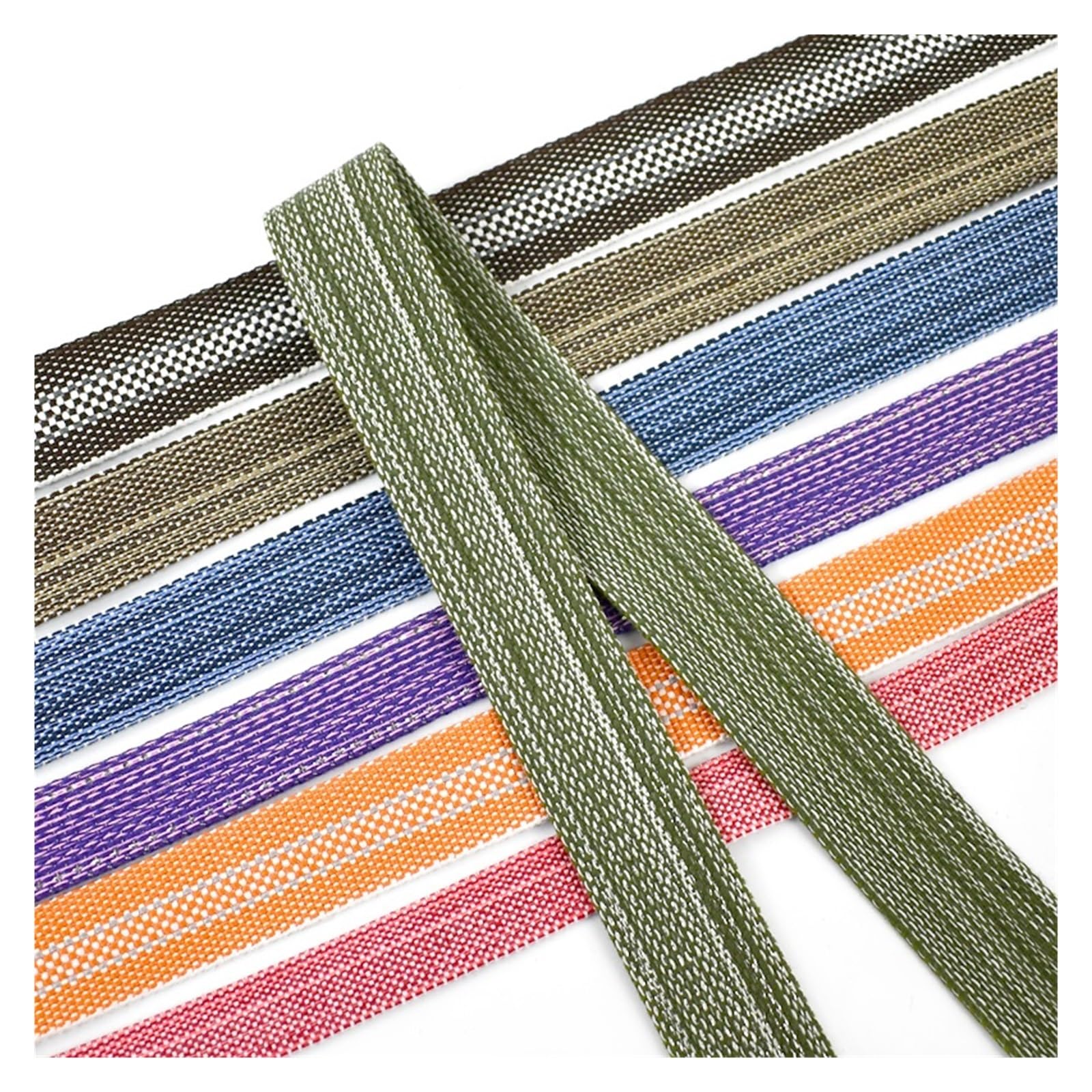 nylonowe taśmy, Pasek parciany z bawełny estrowej Wielokolorowy 20-34mm x 1-5M(Orange-30mm,1Meter)