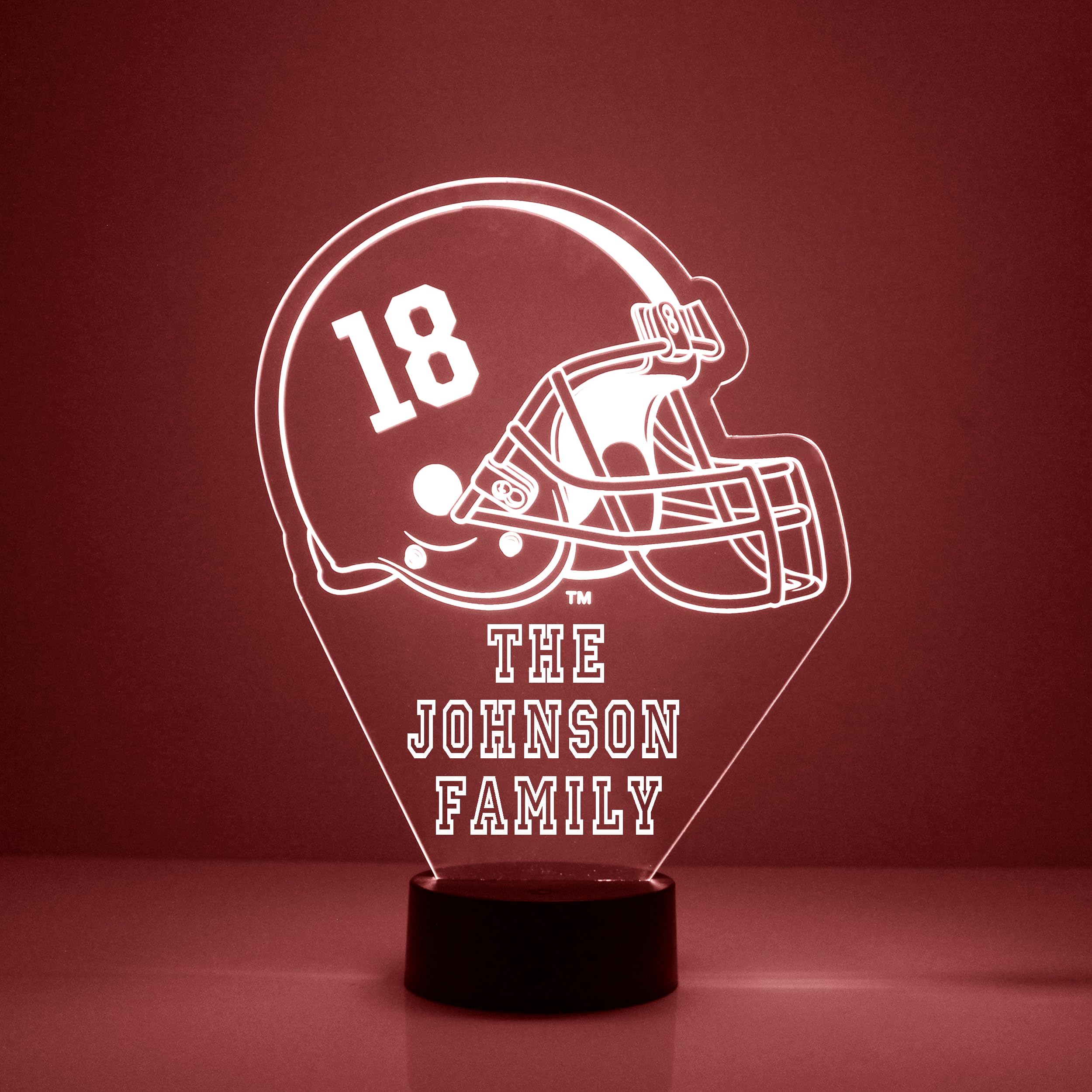 Amazon.com: Custom University of Alabama Crimson Tide Football Helmet LED  Sign Night Light Lamp with Remote, Personalized Name or Image, Officially  Licensed from The CLC by Mirror Magic Gifts, Made in The