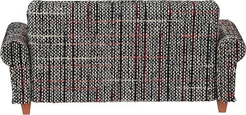 Miniatura 3 de Sofá de casa de muñecas gris, muebles de sala de estar en miniatura, sofá biplaza, accesorios para muñecas de 6 pulgadas, escala 112