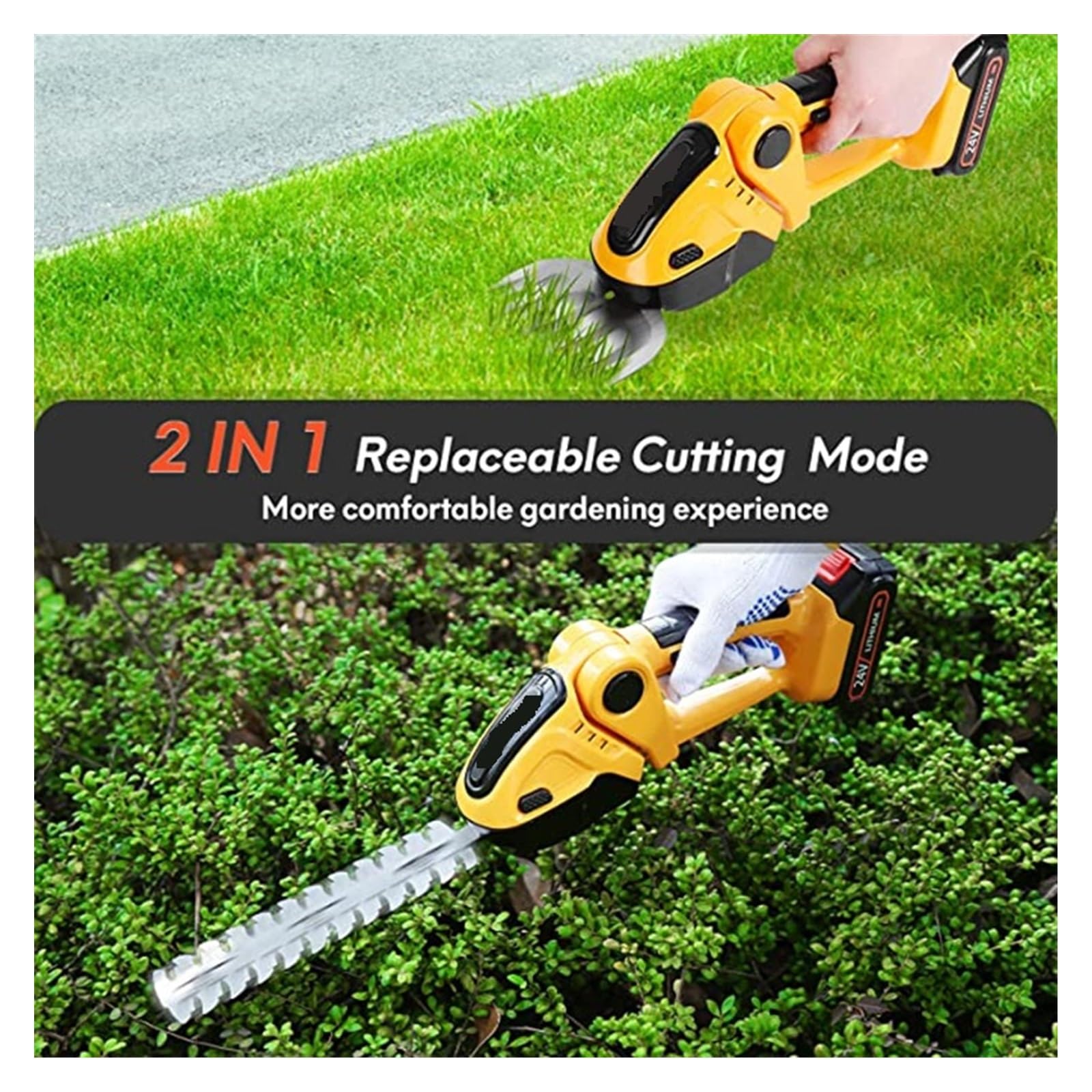 Taille-haie Sans Fil 800W 21V, Coupe-buisson Et Coupe-Arbres électrique