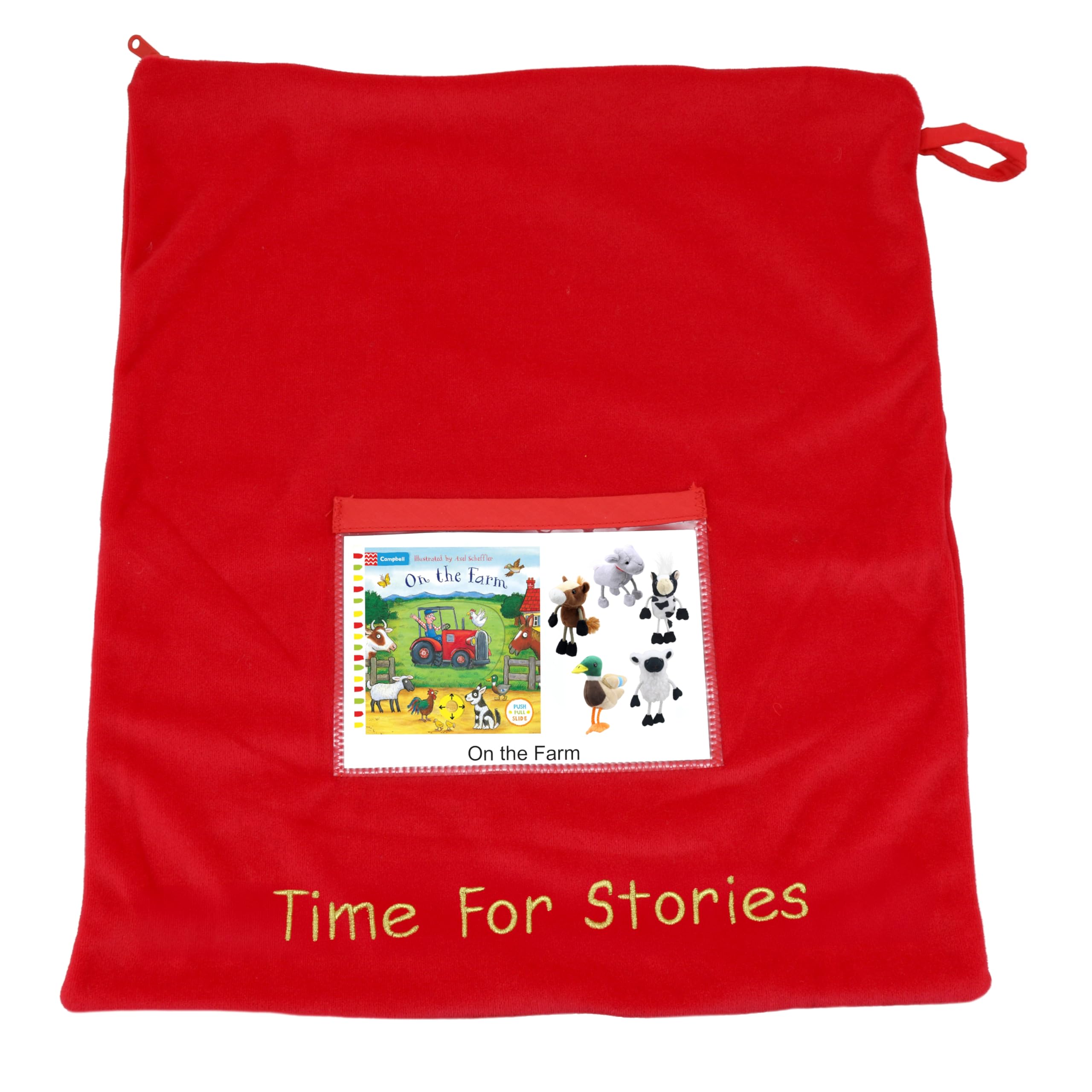 On the Farm Book & Puppet Set Featuring Stephen A. Caldwell Book, Includes Mallard, Cow, Horse - Image 2