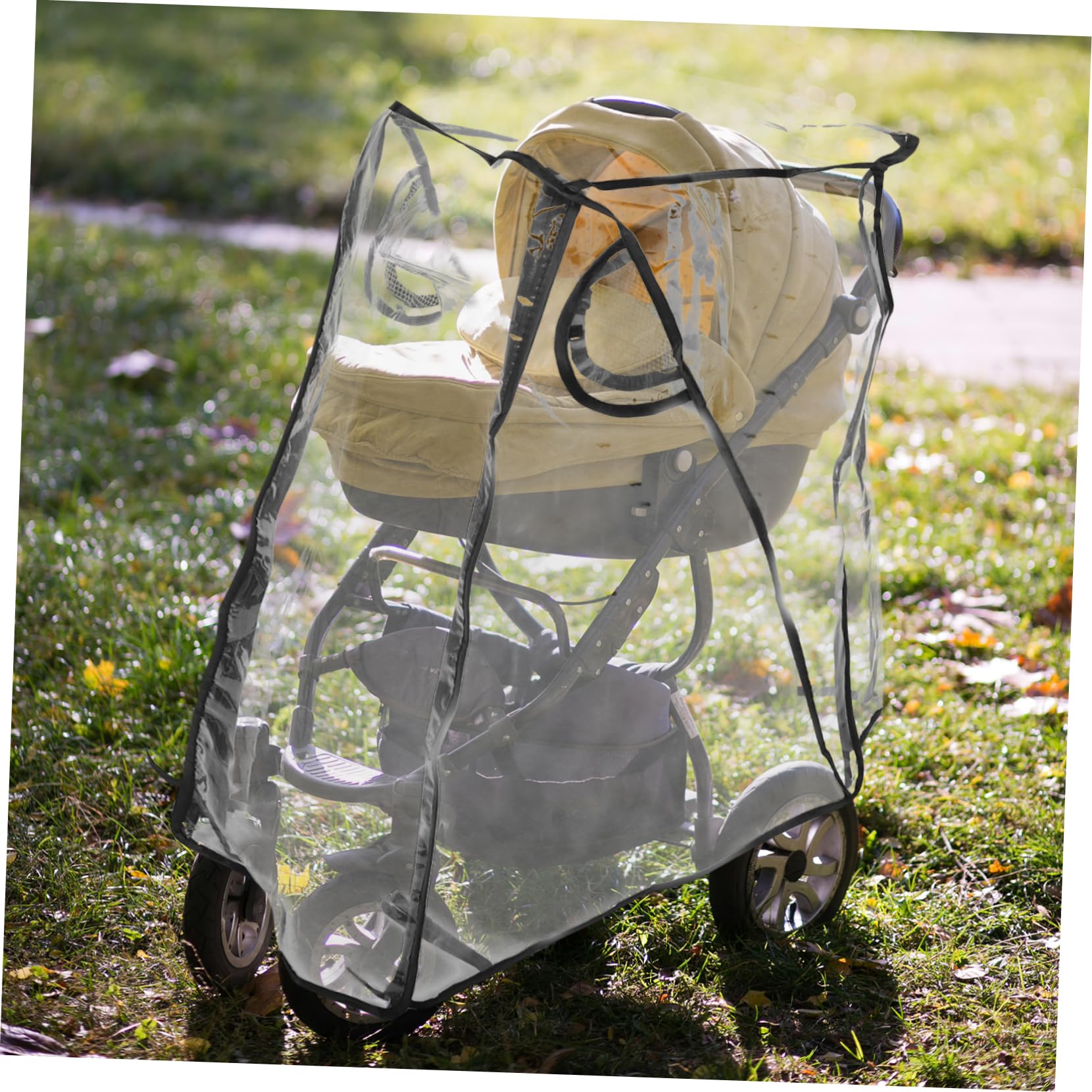 Kinderwagen Regenschutz Schutzhülle Peva Schwarz für Outdoor Aktivitäten