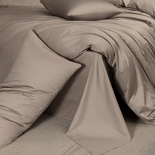 Miniatura 82 de MooMee Queen Duvet Cover Set, 100% Extra Long Staple Cotton 600 Thread Count Sateen Silky Soft Breathable Durable Luxury Hotel Quality Bedding Set