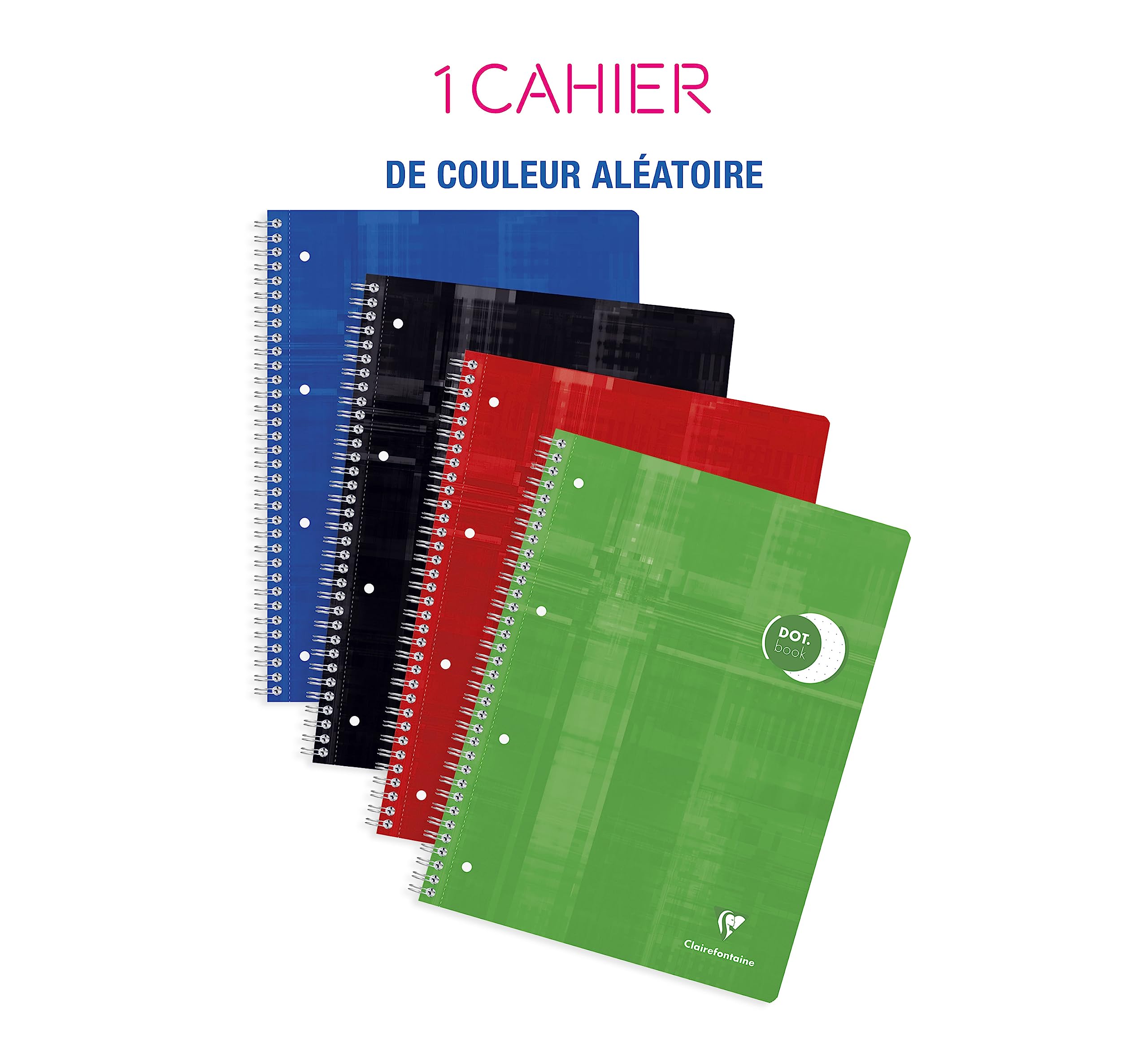 Cahier Spiralé Oxford Essential A5 - 180 Pages Quadrillées 90g | Détachable, Marque-Page Intégré